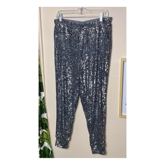 Cable & Gauge Pants & Jumpsuits Nwt Cable Gauge Silver Sequin